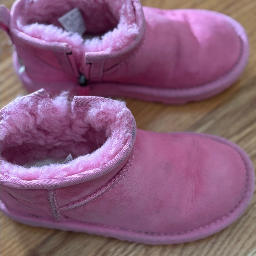Pink Shearling Lined Boots